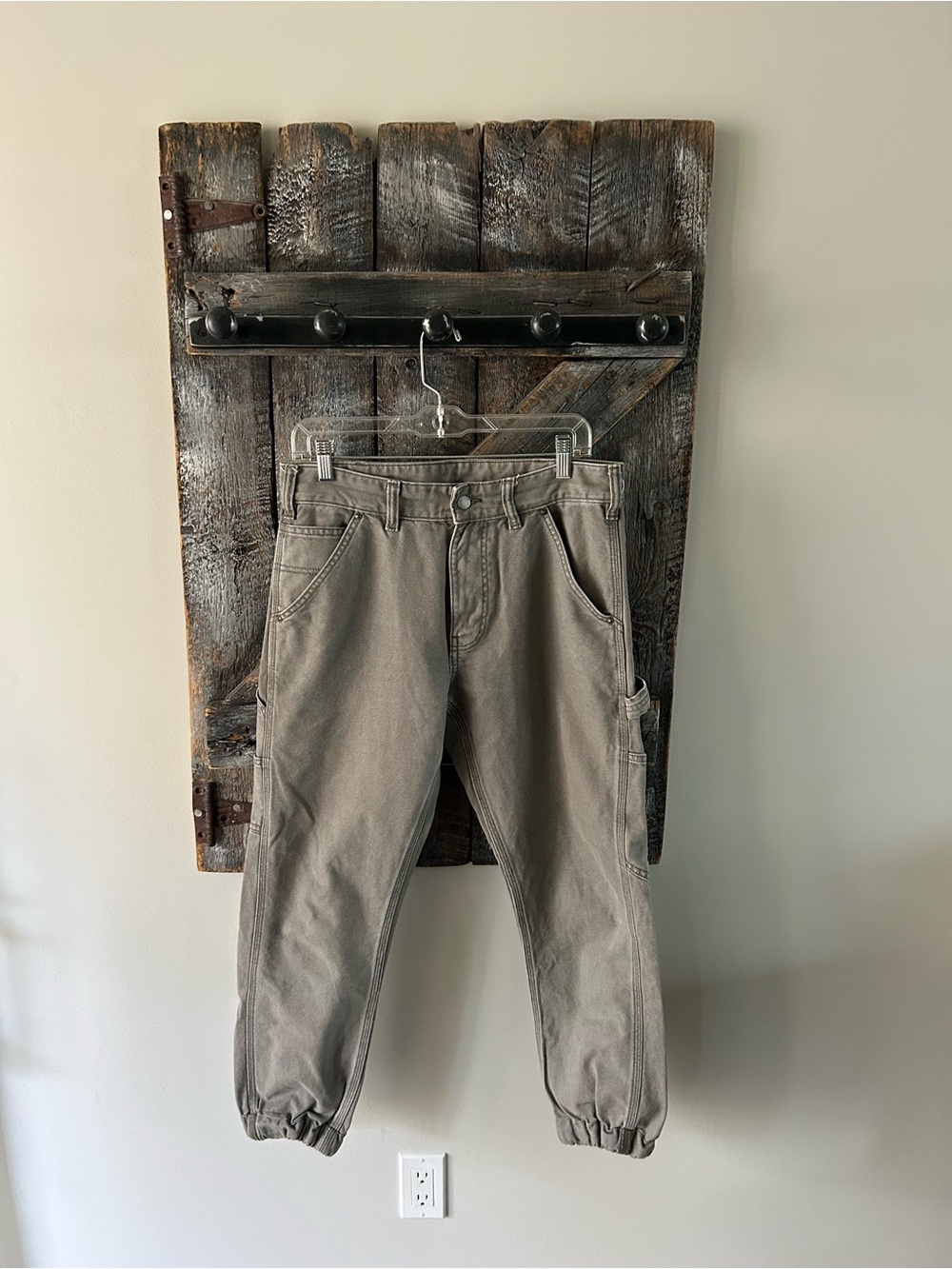 Women's Zara Casual Jogger Carpenter Pants - Sage Green